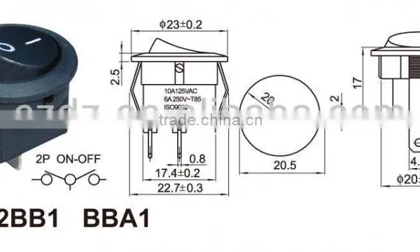Boat Switch,Rocker Switch Household Appliance Switch,4pin On/off Rocker Switch photo-3
