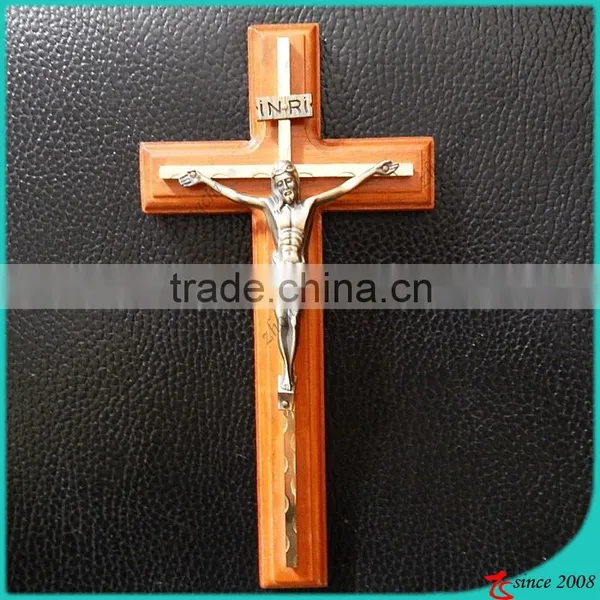 Wood Inspired Bronze Wall Cross Crucifix Jesus Christ photo-6