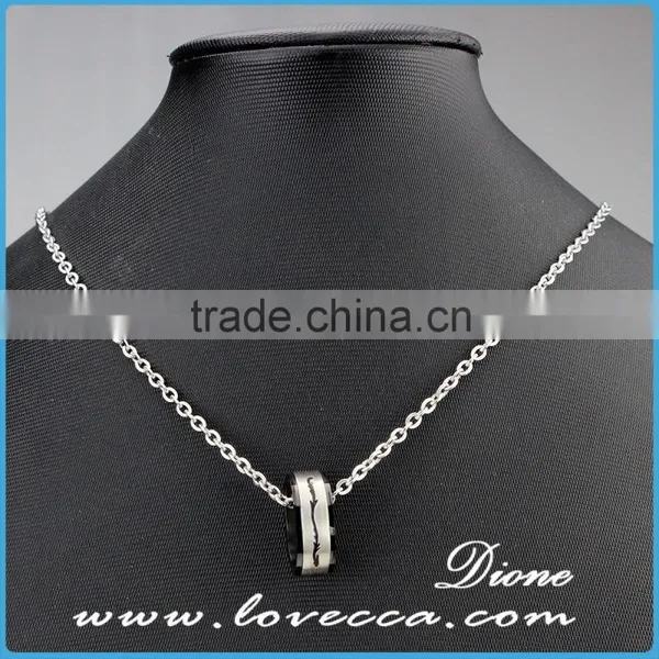 2016 Hot Sale Men and Womem Simple Design Fashion Custom Stainless Steel Necklace Ring Pendant photo-3