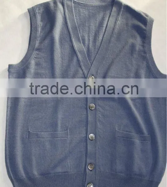 Men's Cashmere Sleeveless Cardigans, Sweaters, Vest for Men
