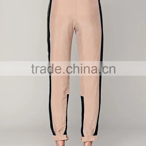 OEM Supply Relaxed Style Contrast Color Korean Women Pants photo-4