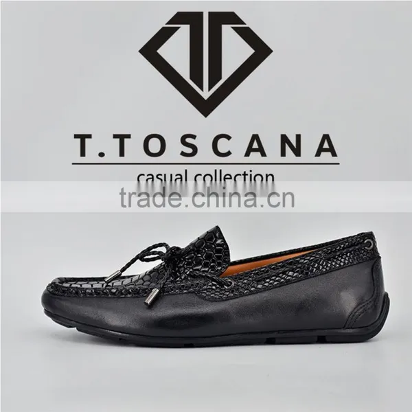 2016 Men Comfortable Hot Sell Python Leather Driving Casual Shoes photo-2