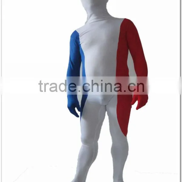 Unisex Spandex Zentai Suit With France Flag