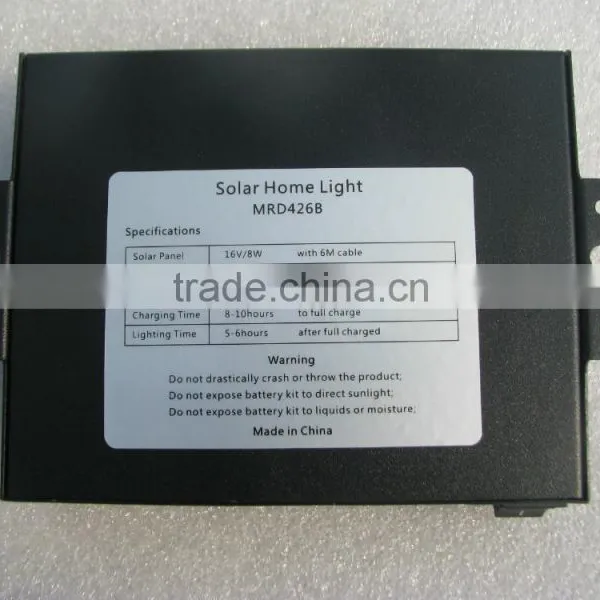 8w Cheap Solar Led Lighting With 3W SMD Led Bulb Led Solar Kit With Mobile Charger photo-3