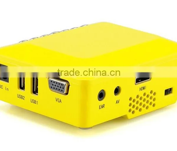 YELLOW MINI PORTABLE DLP PROJECTOR - 0.3 INCH DMD, 150 LUMENS PICO LED PROJECTOR photo-6