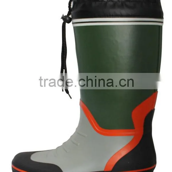 FARMING WORKING INDUSTRIAL MEN RUBBER RAIN SAFETY BOOTS WITH PU CUFF photo-5