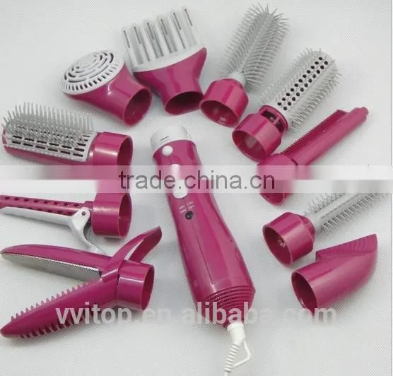10 in 1 Mutiple Function Hair Curlers Straightener Brush Comb Dryer Concentrator photo-6