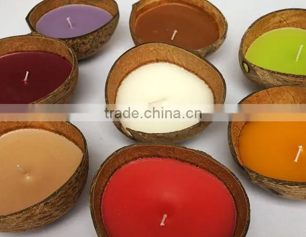 Eco-friendly coconut candle, decorative candle