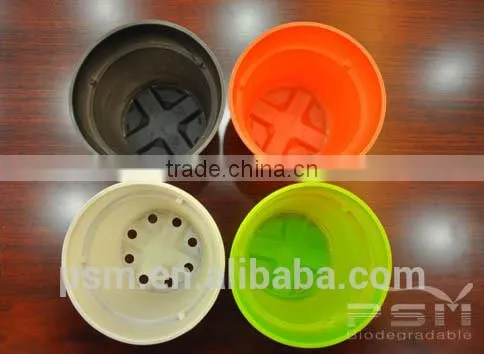Biodegradable Cornstarch Plastic Flower Pot photo-2