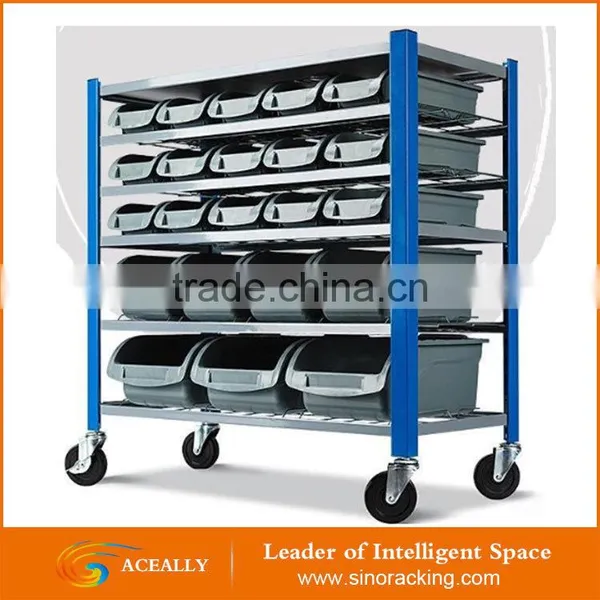2017 Rivet Mobile Rack With Wheels Storage Bin Unit From China photo-5