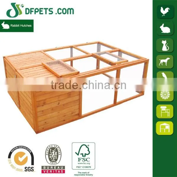 DFPETS DFR023 Easy Assemble Outdoor Folding Wooden Rabbit Cage photo-2