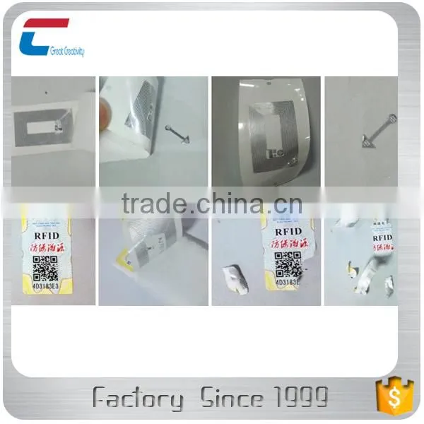 13.56MHz Passive RFID NFC Seal Tag for Anti Counterfeit & None Transferred photo-5