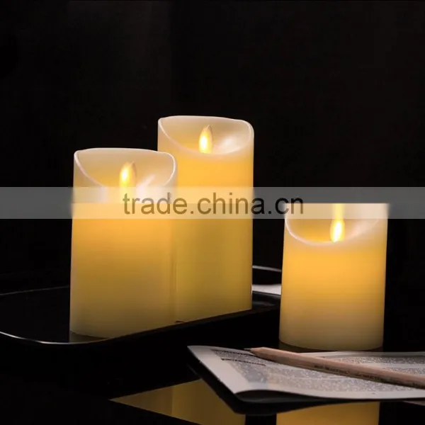 Led Moving Wick Wax Candles Led Wax Candle With Dancing Wick Flameless Flicking Moving Wick Candle Battery Operated Led Candles photo-5