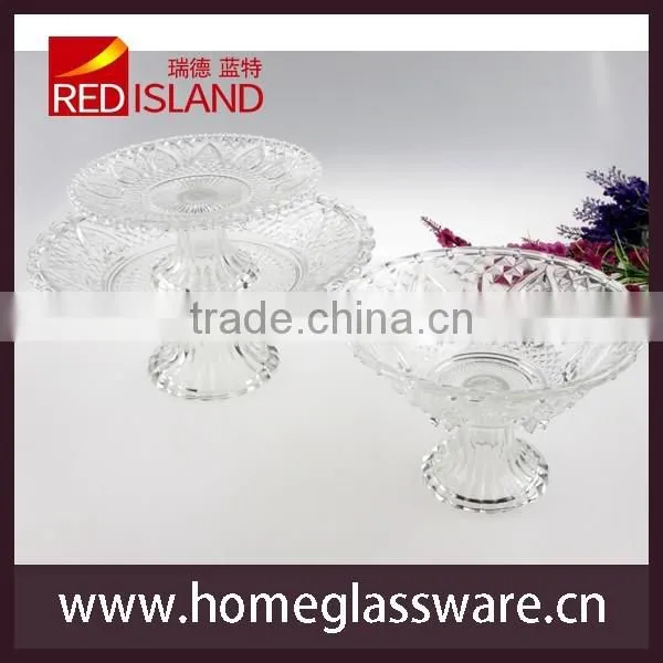 Glass Factory Supply Wholesale Carving Glass Candy Dish Stem Bowl photo-2