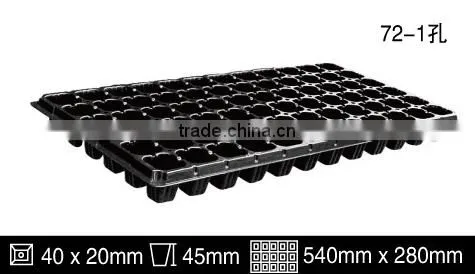 Deep Black Plastic Seedling Tray Seed Germination Tray Nursery Plug Trays photo-4