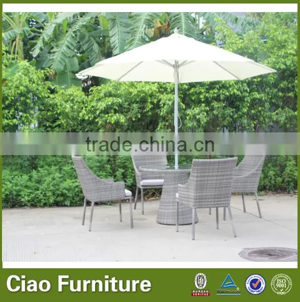 Rattan Outdoor Furniture Grey Rattan Cafe Round Table and Chair photo-2
