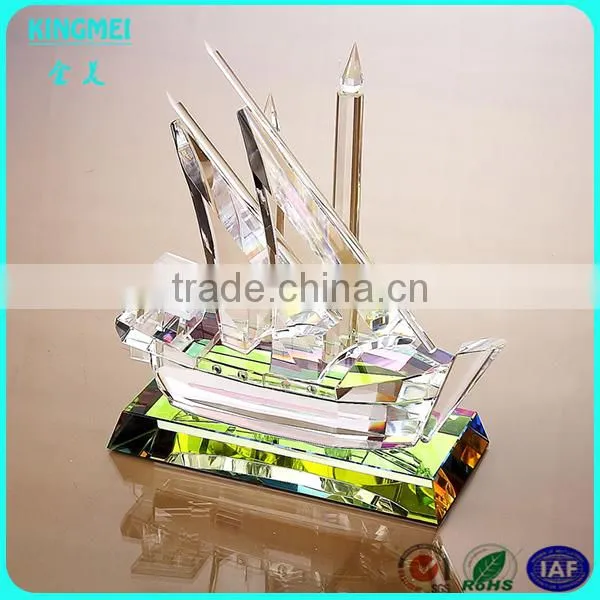 Wholesale Sailing Boat Model Office Decoration Crystal Sailing Boat photo-4