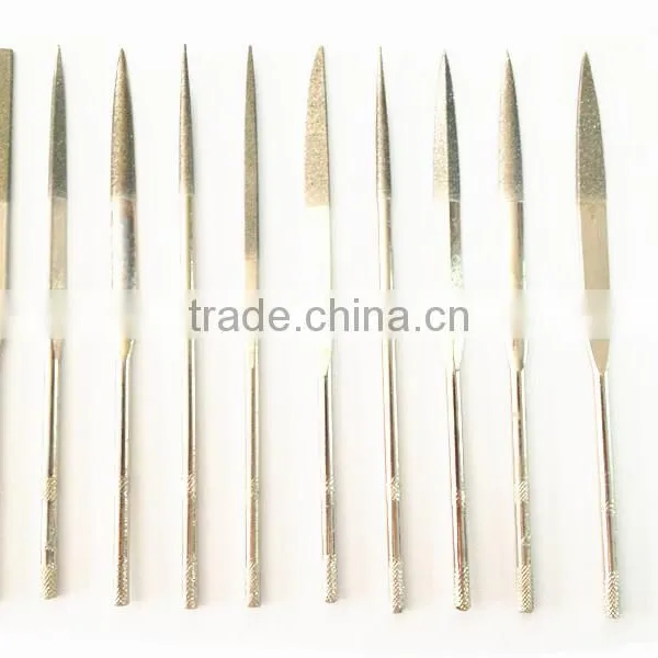 10pcs Electroplated Diamond Needle Files Set (Ni/Ti Coated)