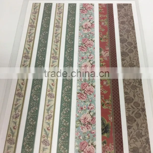 Retro Glitter Sticky Border, Retro Fashion Sticky Border, Rustic Style Glitter Border Sticker photo-2
