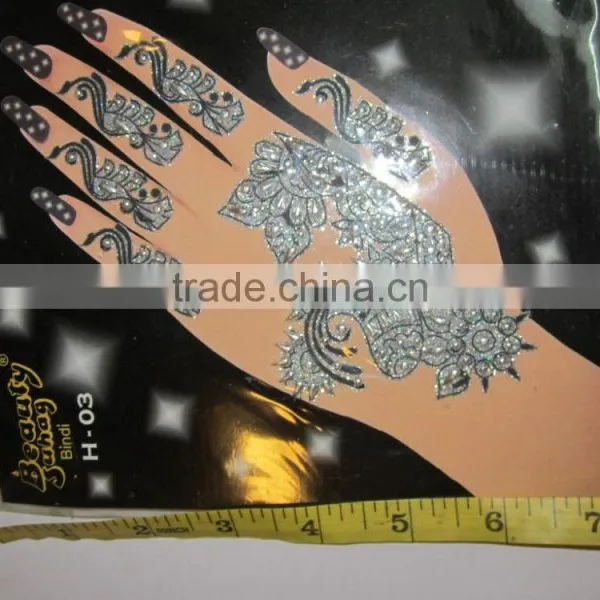 CRYSTAL Henna Tattoo Glitter Sticker Hand Bindi photo-3