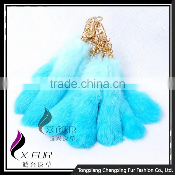 CX-R-39C Cheap Promotional Fancy Rabbit Fur Key Chains photo-2