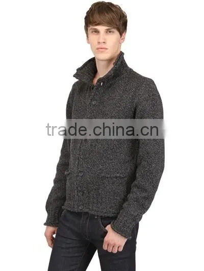 High Quality Hot Sell Man Heavy Knit Cardigan photo-3