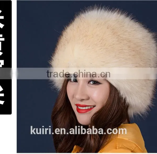 Woman and Man Fashion Fox Faux Fur Russian Hats With Satin Lining/Round Top Unisex Winter Cap Hats photo-3