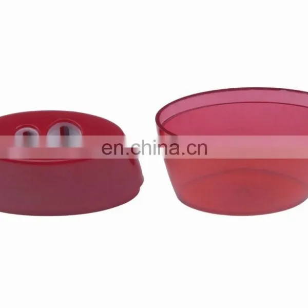 7.0x6.0x2.0cm Plastic Barrel Double Hole Pencil Sharpener photo-2