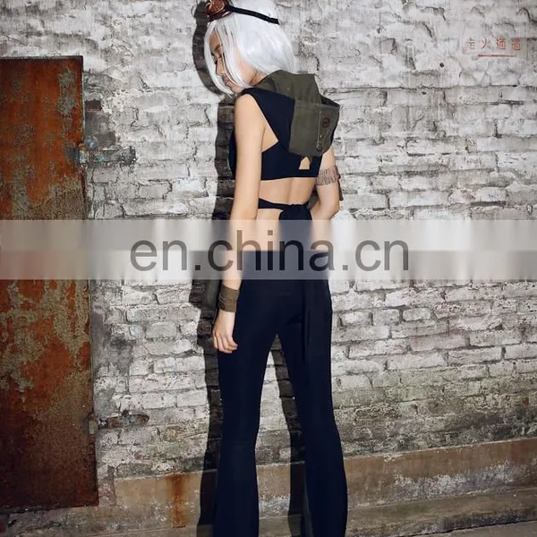 Steampunk Military Style Stretchy Natural Cotton Trousers photo-6