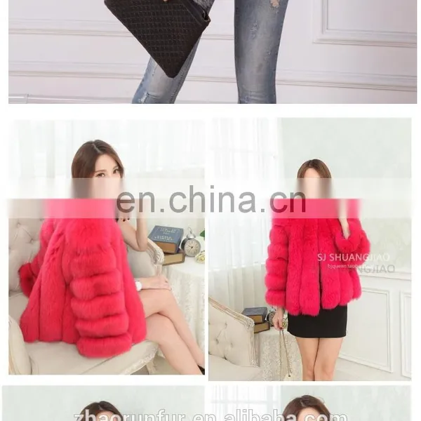 Winter Elegant Silver Fox Fur Coat Sexy Fur Jacket for Woman photo-4