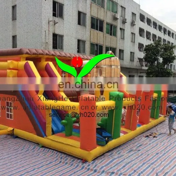 Hot Sell Theme Amusement Park PVC Tarpaulin Inflatable Giant Beer Cowboy Fun City photo-5