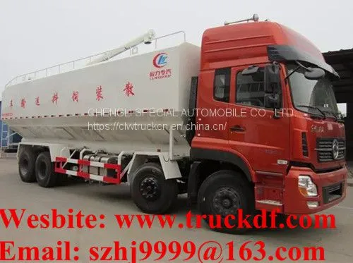 Biggest Volume of Dongfeng Tianlong 8*4 LHD 40cbm Poultry Feed Transporting Truck for Sale photo-3