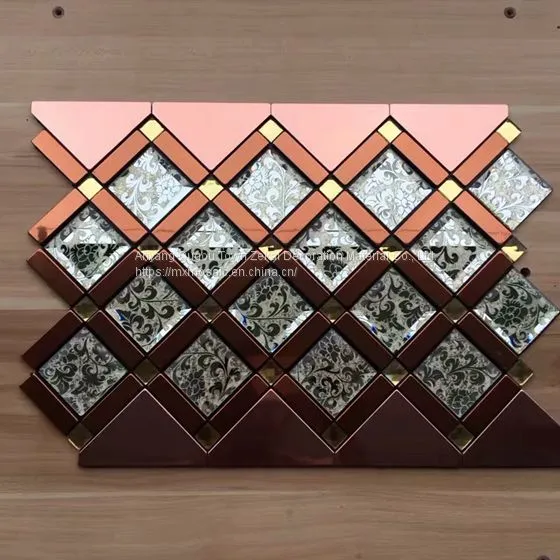 395x495 Self-adhesive Mosaic Tile Metal Mosaic Tile Glass Mosaic Tile photo-3