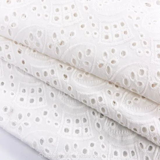 Border Embroidery Lace Cotton Embroidered Fabric Voile photo-3