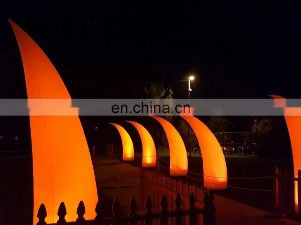 Indoor Outdoor Stage Party Decorative LED Cone Inflatable Pillar Tusk With RGB Light photo-2
