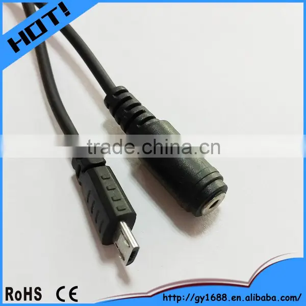 New Product PVC Jacket Usb to Aux Cable Female photo-3