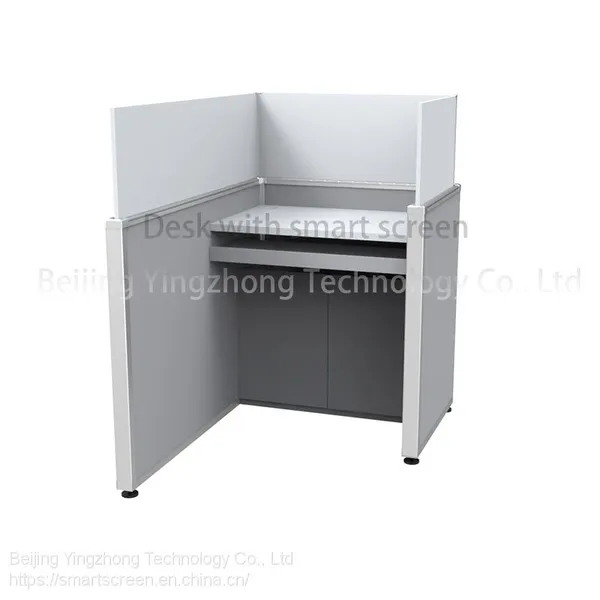 Study Carrel Desktop Partition Workstation Language Lab Table Computer Desk Height-adjustable School Library Cubicle photo-2