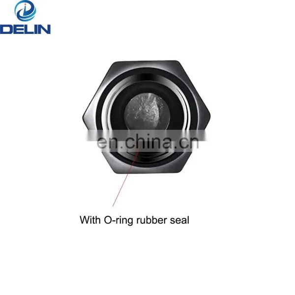 Metal Set Of 4 Pcs Custom Logo Black Anti Theft Locking Tire Valve Cap With Key photo-4
