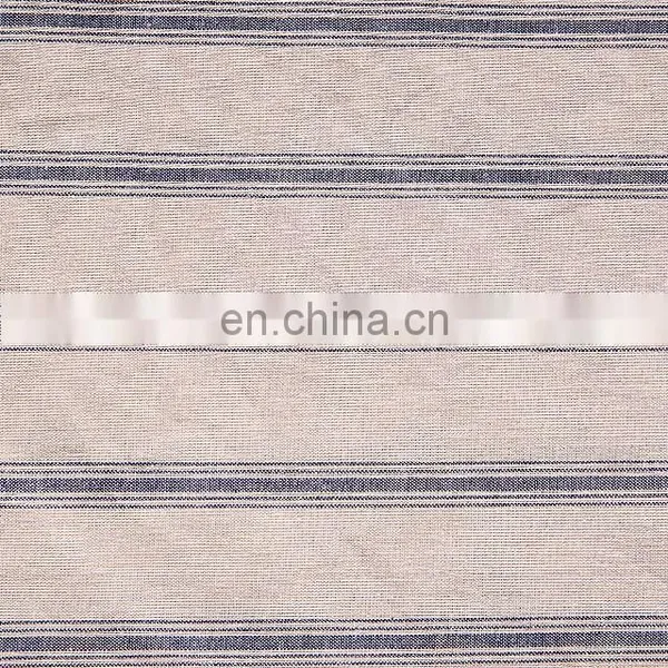 Stock Yarn Dyed Stripe Fabric Cotton Linen Blend Fabric Wholesale for Clothing photo-5