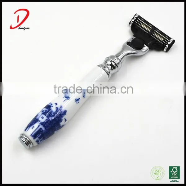 New Arrival Removable Chinese Style Mach 3 Blades Ceramic Shaving Razors photo-4