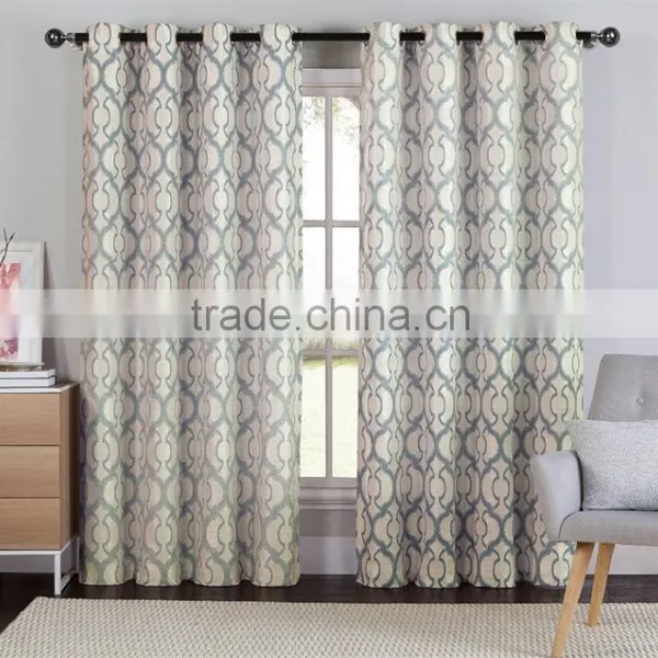 100%Polyester Factory Cheap Jacquard Luxury Curtain Design Living Room Curtains photo-3
