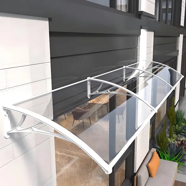 DIY Polycarbonate Sheet Roofing Plastic Bracket Canopy photo-2