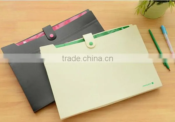A4 Colorful Pvc Tab File Divider With Button and 8 Pockets Very Suitable for Personal Work photo-2