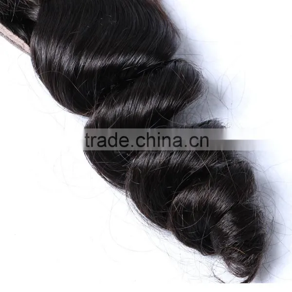 Virgin Remy Human Hair Bundles With Swiss Lace Closure With Silk Base Lace Frontal Closure photo-3