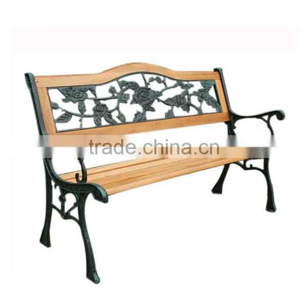 Casual Park Outdoor Wood Slats For Cast Iron Garden Bench photo-6