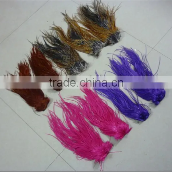 2016 Most Popular Clip-feather Striped Ombre Solid Feather for Hair Extension Feather With Micro Ring Beads Quality Choice photo-5