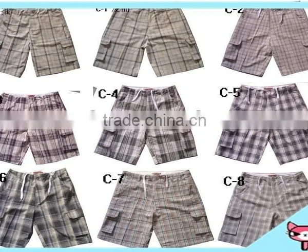 2014 In Stock Sample Summer Plus Size shorts Checks Short for Men