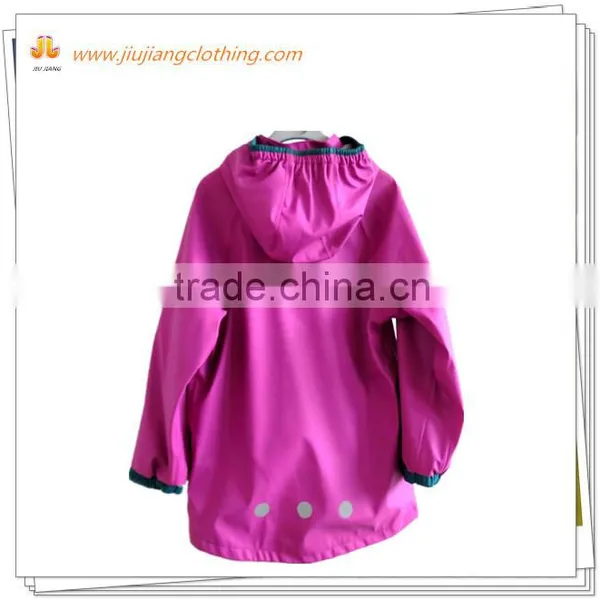 Girl's Fashionable Jacket in Solid Color Waterproof Jacket With New Design photo-2