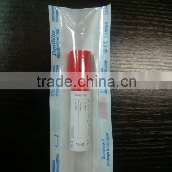 Non Pyrogen Vacuum Blood Plain Tube