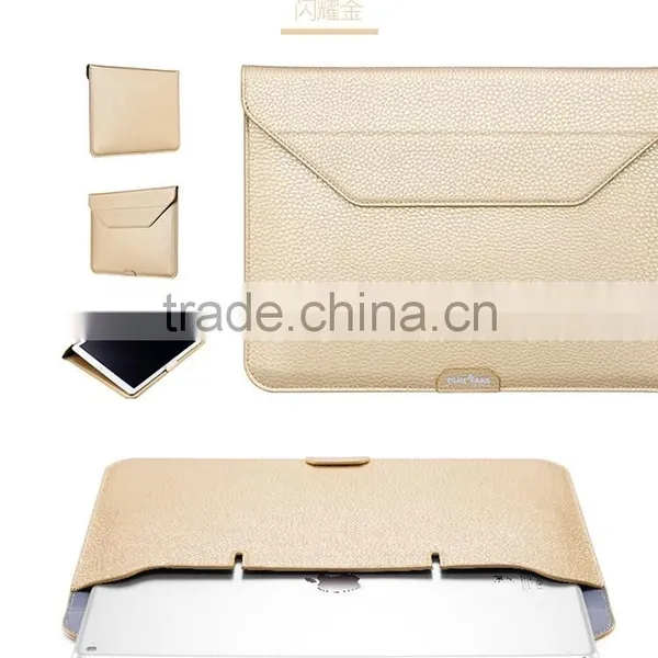 for IPad Pro 12.9 Leather Sleeve With Kick Stand, Wallet Sleeve Case for Macbook 12 Inch, Ultrathin Carrying Bag With Stand photo-3